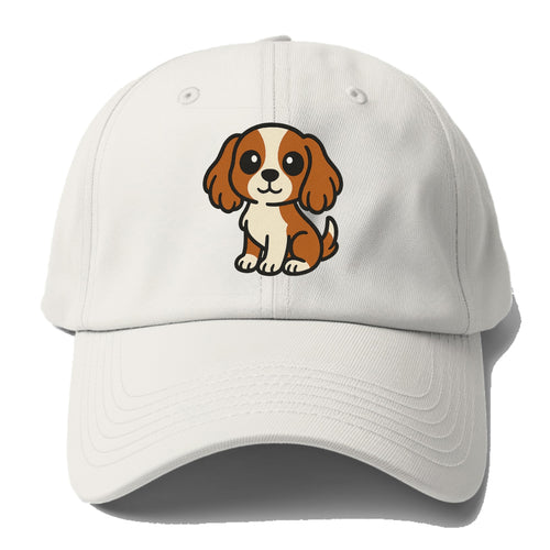 Cavalier King Charles Spaniel Blenheim Colored Sitting Pose Portrait Design Baseball Cap For Big Heads