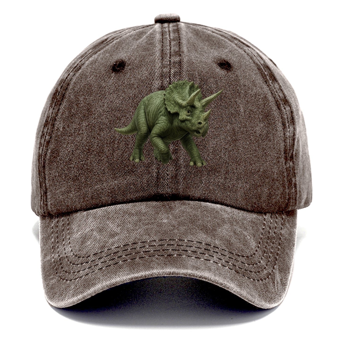 realistic triceratops roaming prehistoric earth Hat
