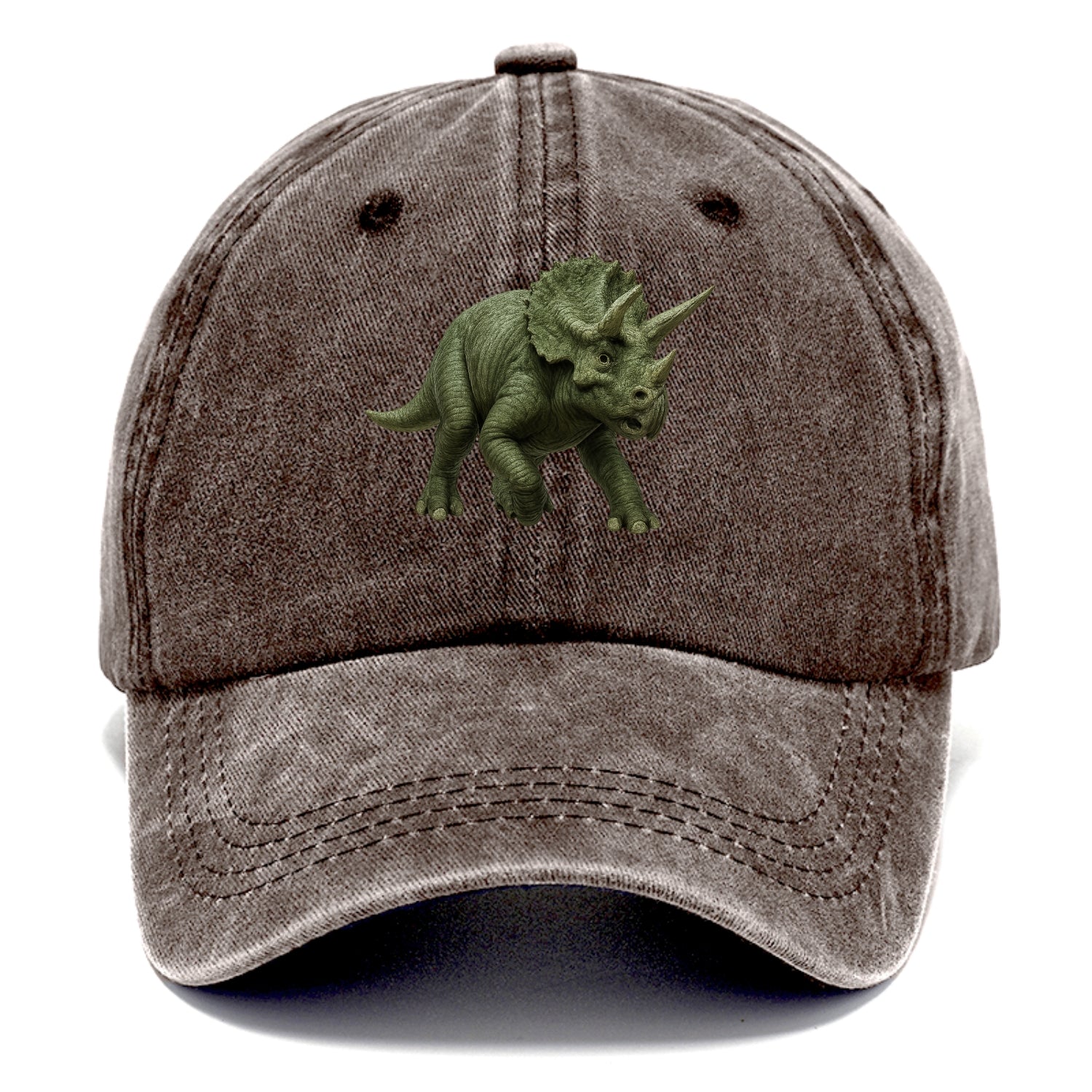 realistic triceratops roaming prehistoric earth Hat