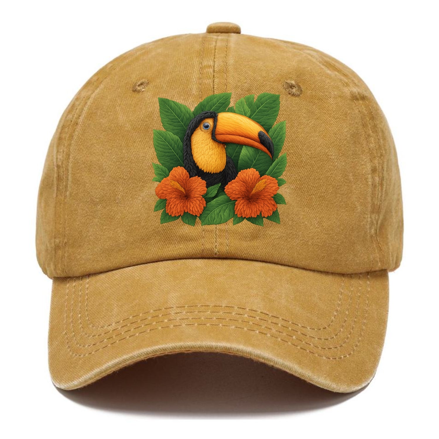 tropical paradise toucan bloom Hat