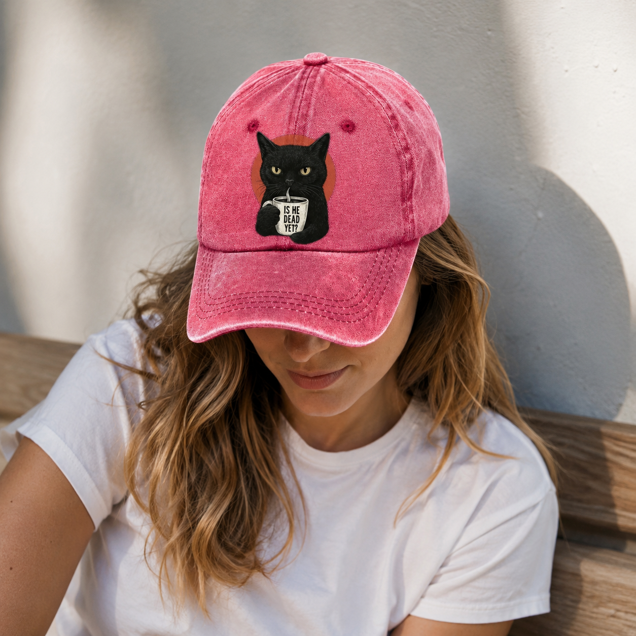 Is He Dead Yet Cat Classic Cap – editorial product image