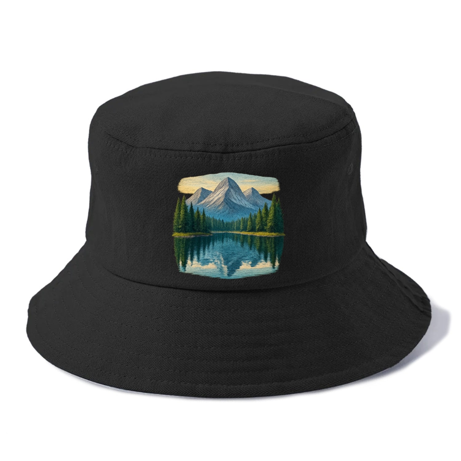 mountain lake reflections Hat