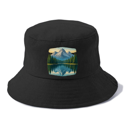 mountain lake reflections Hat