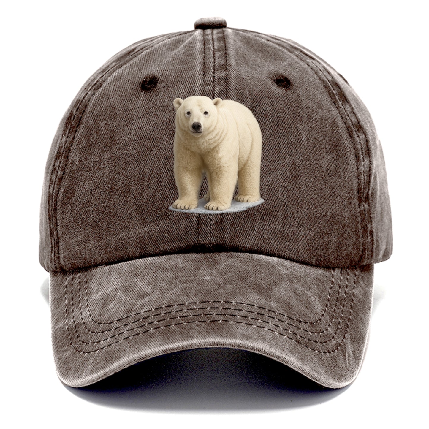 majestic polar bear front portrait Hat