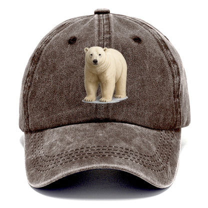 majestic polar bear front portrait Hat