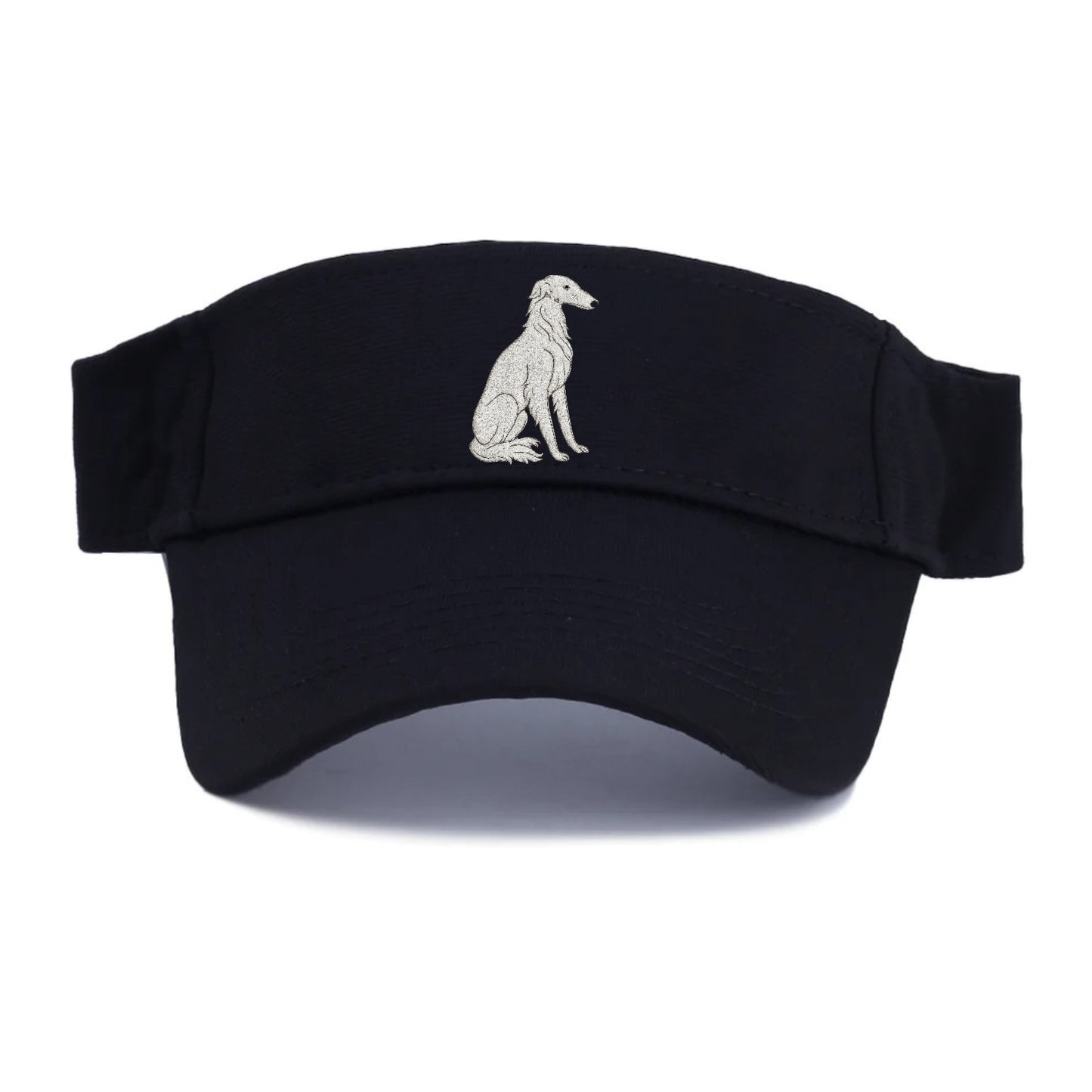 Borzoi White Sitting Pose Hat