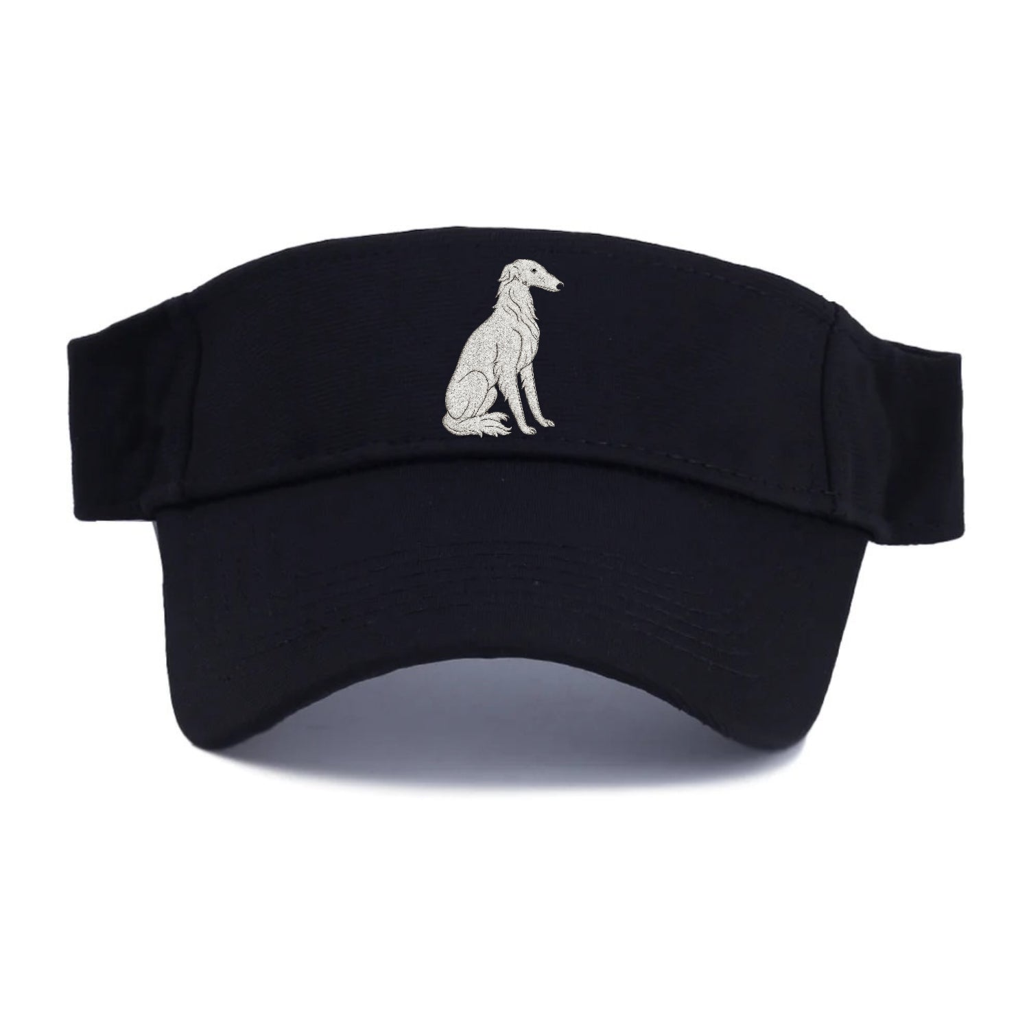 Borzoi White Sitting Pose Hat