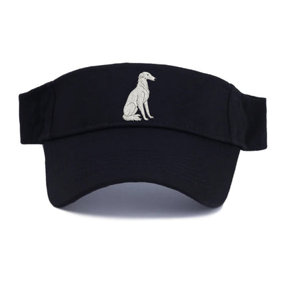 Borzoi White Sitting Pose Hat