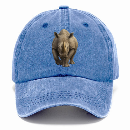 rhino portrait intense gaze illustration Hat