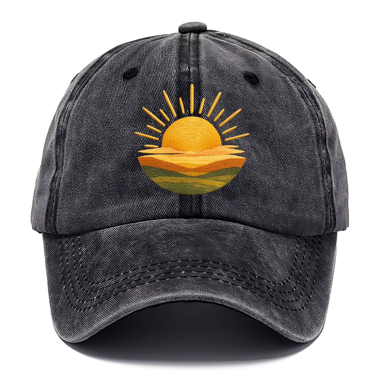 golden sunrise horizon Hat