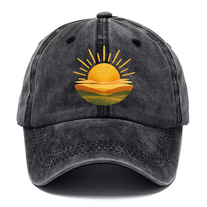 golden sunrise horizon Hat
