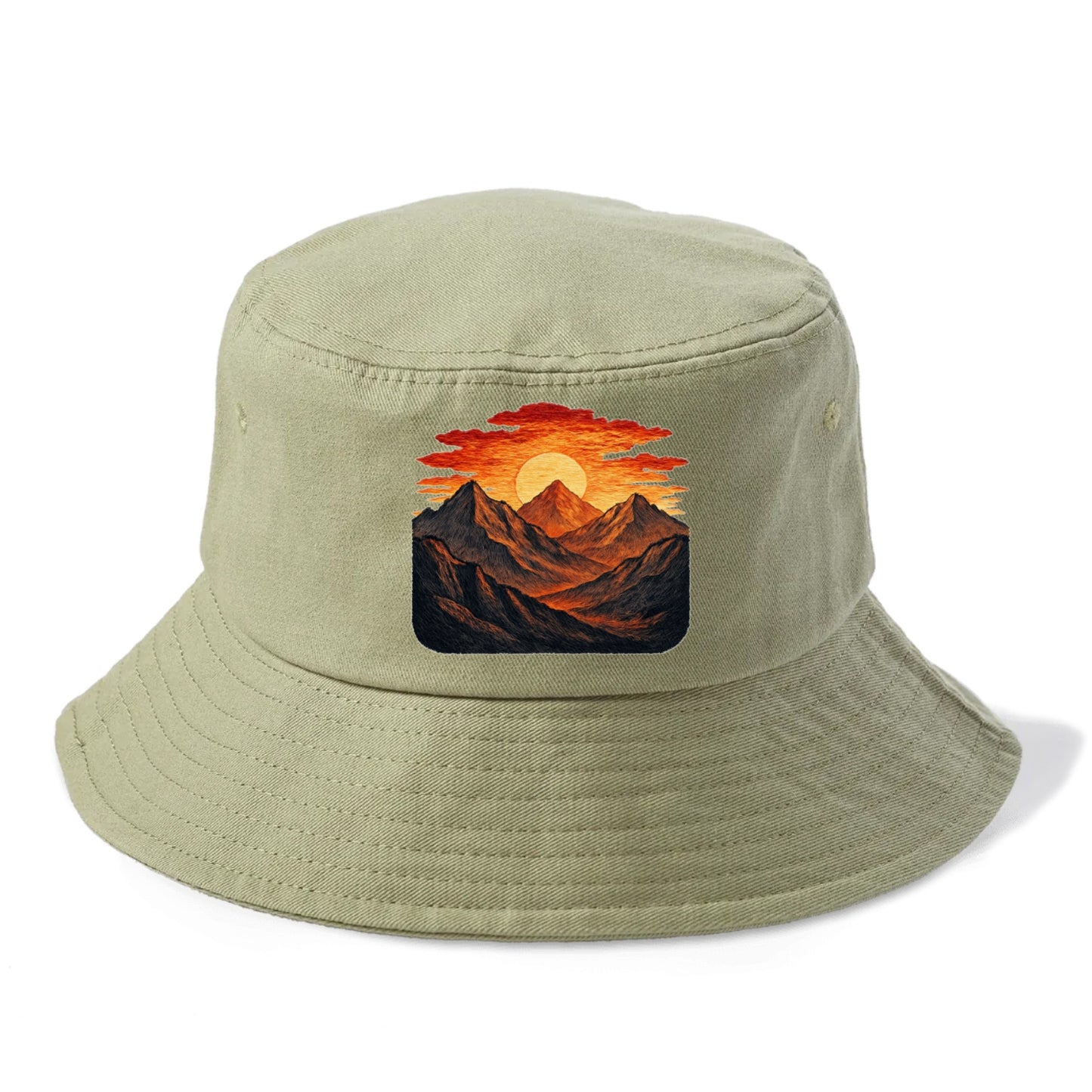 fiery mountains and sunset vista Hat