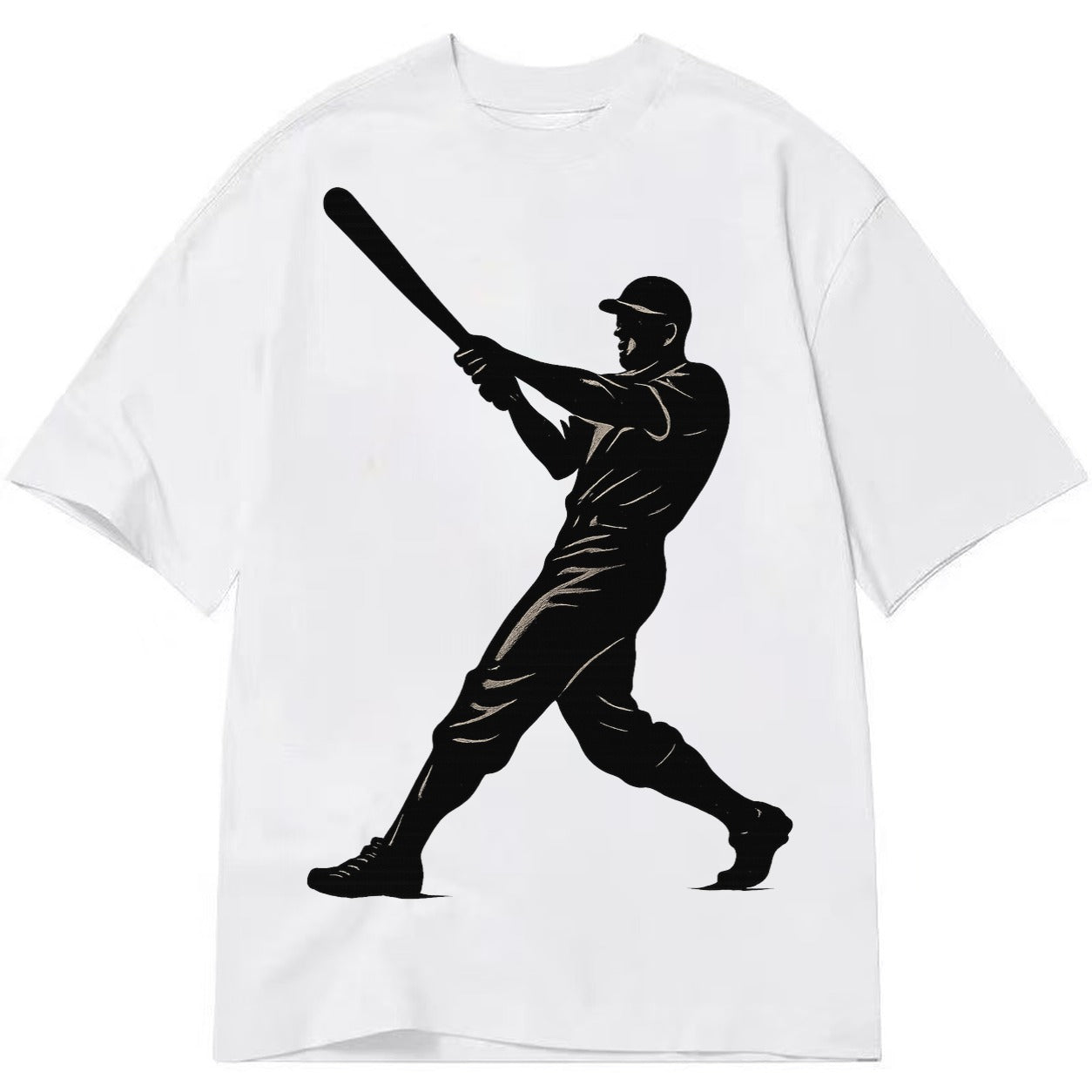 Baseball batter in full swing - Classic T-shirt – White