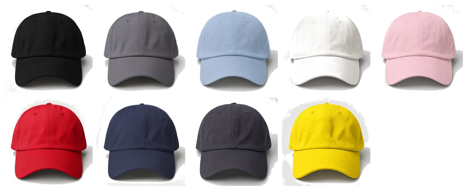 Pandaize headwear colour range – baseball-cap_lineup_v1.jpg