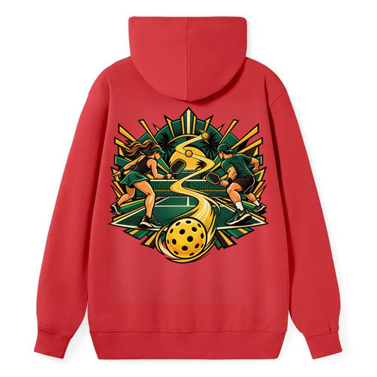 Baseline Rally Pickleball Life Classic Pullover Hoodie – Red