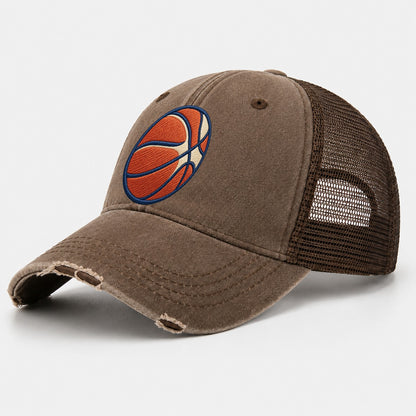 Basketball Tiny Solo Marks Washed Trucker Hat – Coffee
