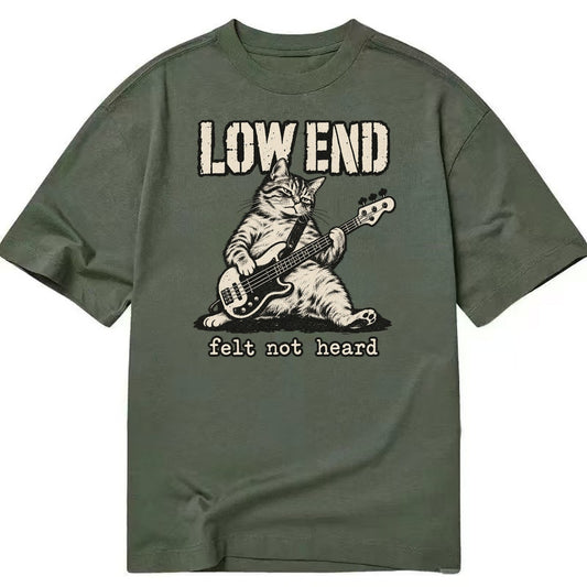 Bass Cat Alley Cat Records Classic T-shirt – Army Green