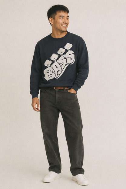 Bass Fleece Sweatshirt – studio model photo