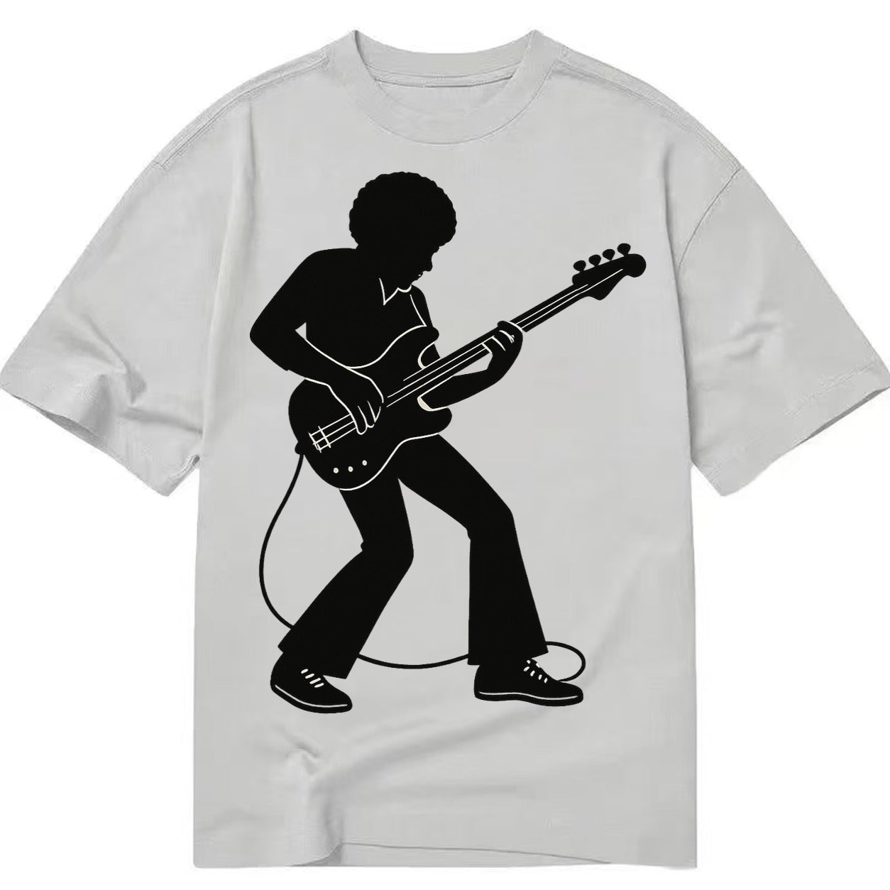 Bass guitarist slap technique - Classic T-shirt – Grey