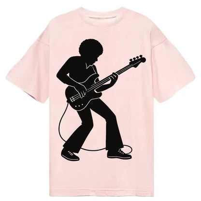 Bass guitarist slap technique - Classic T-shirt – Pink