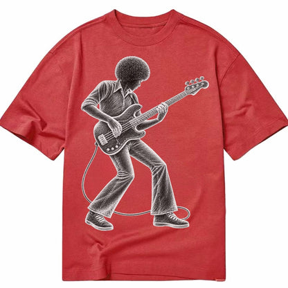 Bass guitarist slap technique - Classic T-shirt – Red