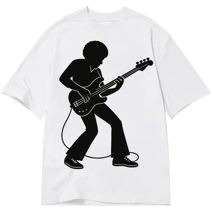 Bass guitarist slap technique - Classic T-shirt – White