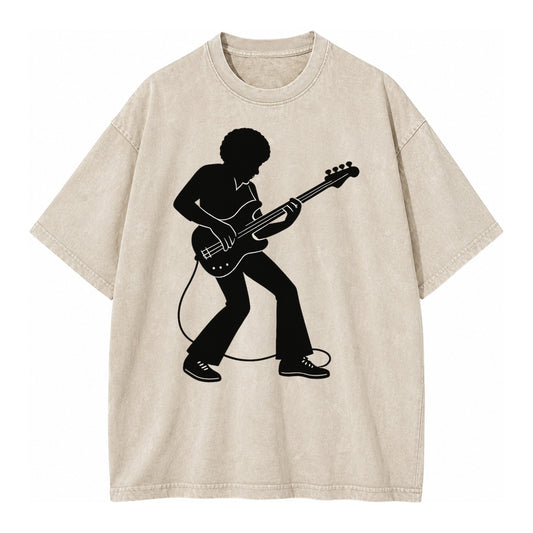 Bass guitarist slap technique - Vintage T-shirt – Off White
