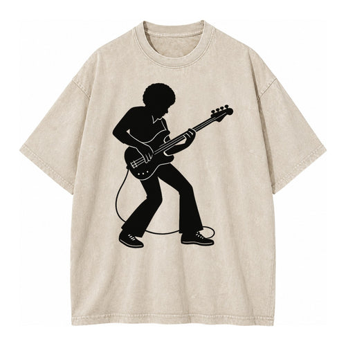 Bass guitarist slap technique - Vintage T-shirt