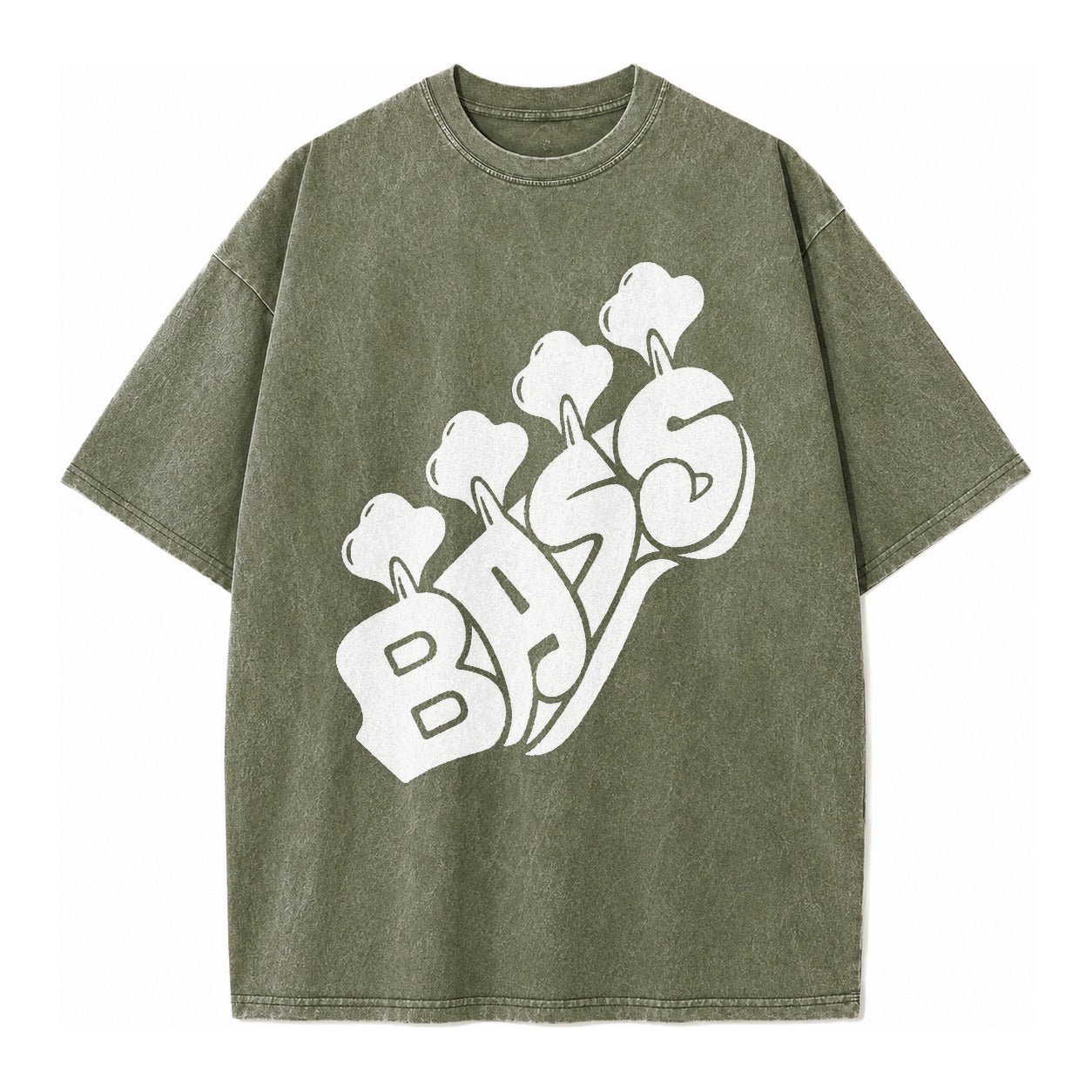 Bass Vintage T-shirt – Army Green