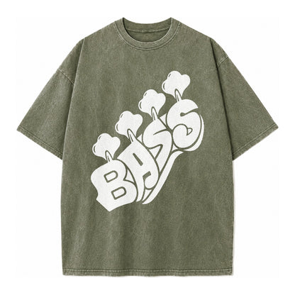 Bass Vintage T-shirt – Army Green