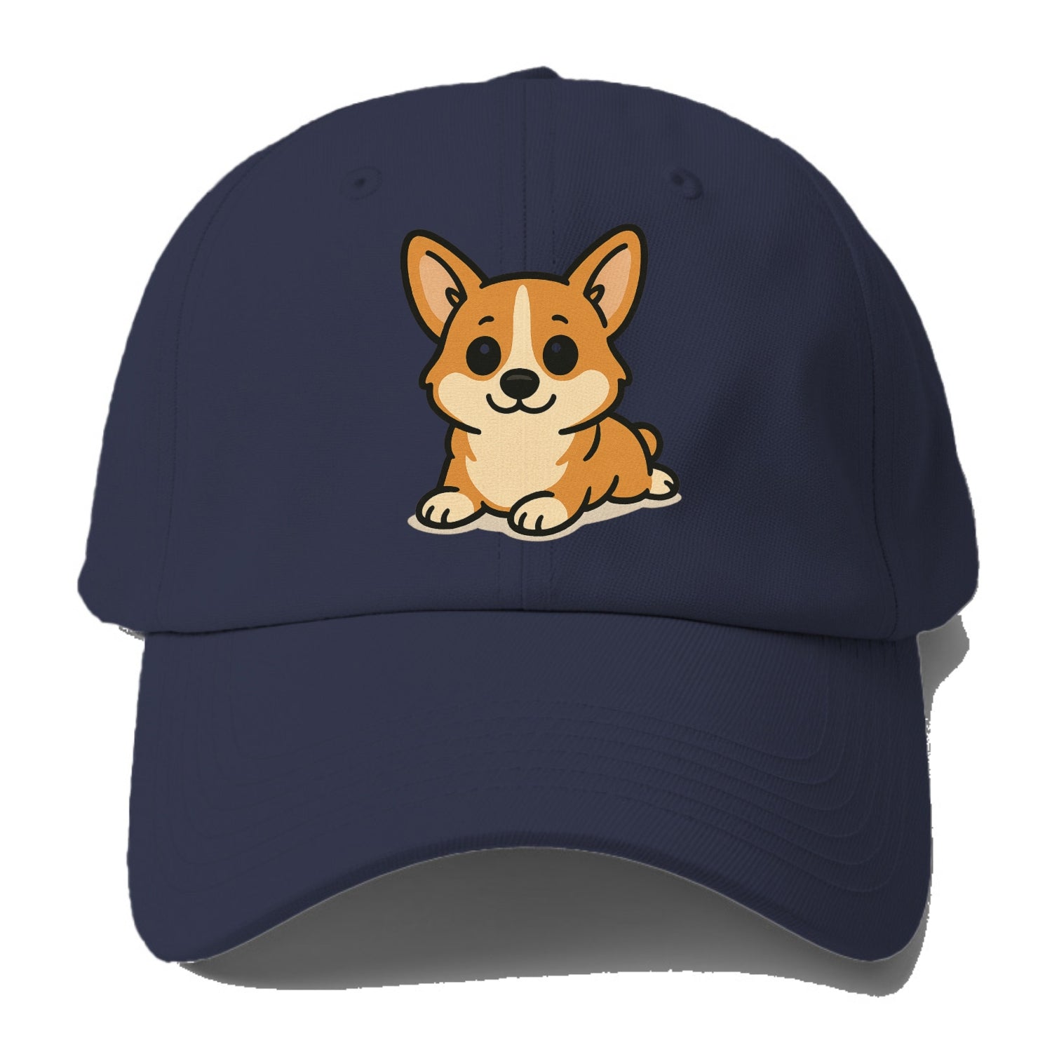 corgi sploot position portrait design Hat