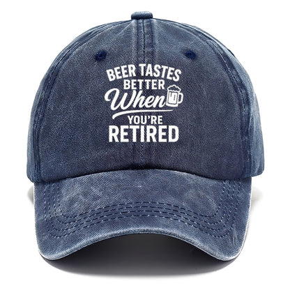 retired beer tastes better hat design Hat