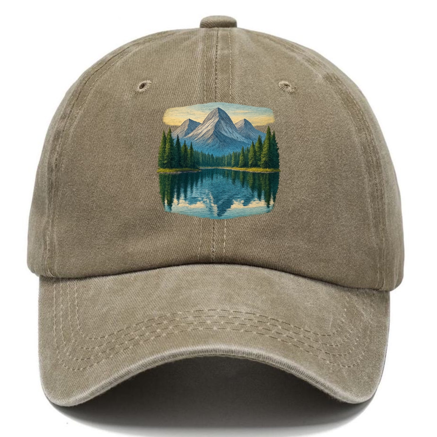 mountain lake reflections Hat