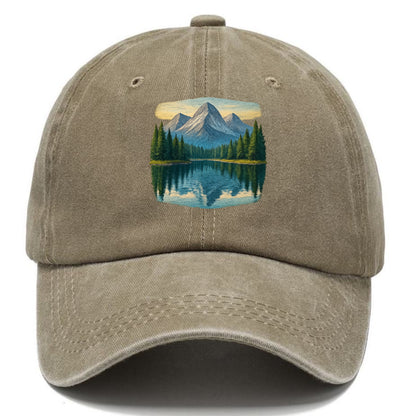 mountain lake reflections Hat