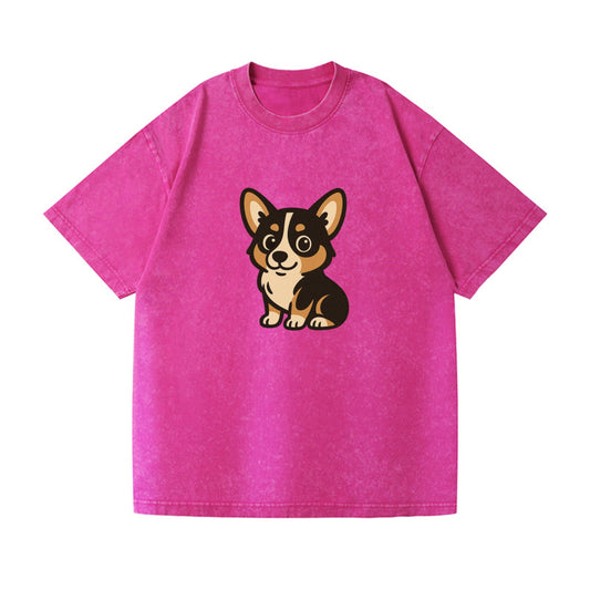 corgi tricolor sitting pose with short legs portrait design Hat