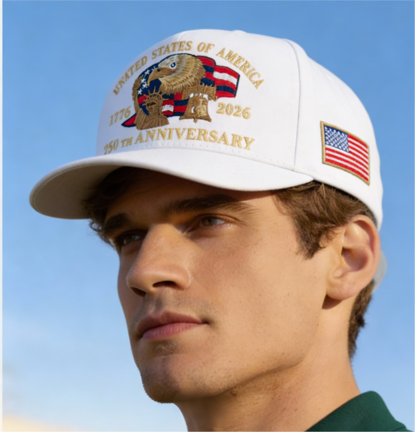 USA 250th Anniversary Embroidered Baseball Cap