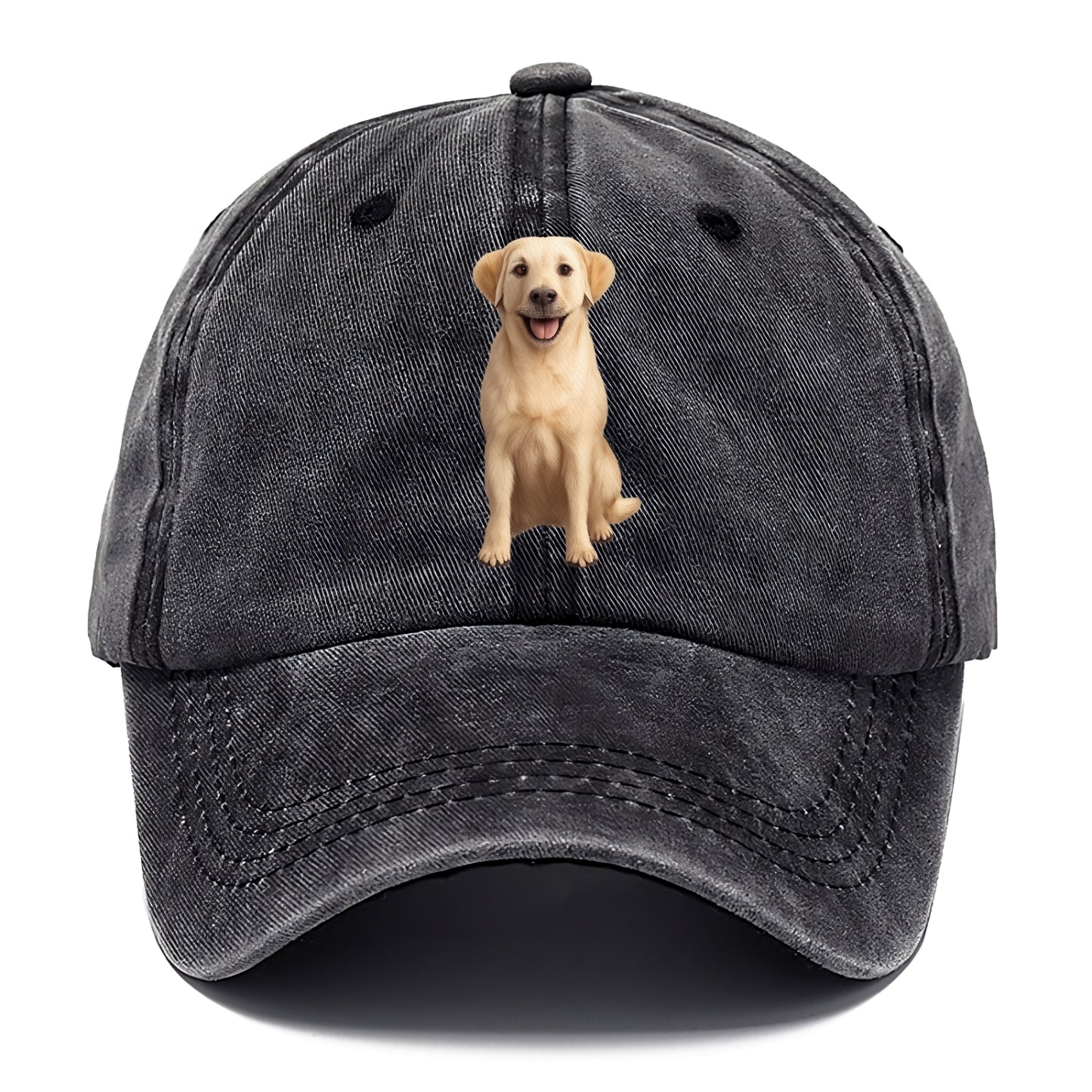 golden labrador puppy digital art Hat