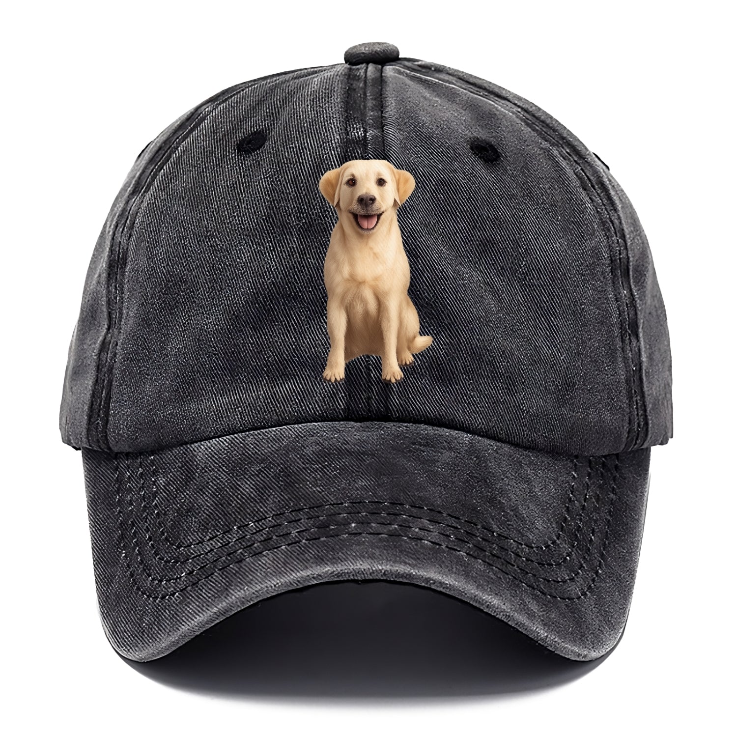 golden labrador puppy digital art Hat