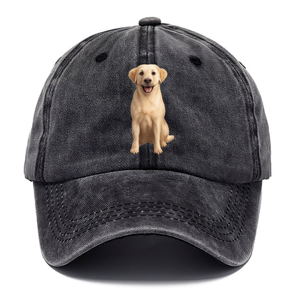 golden labrador puppy digital art Hat