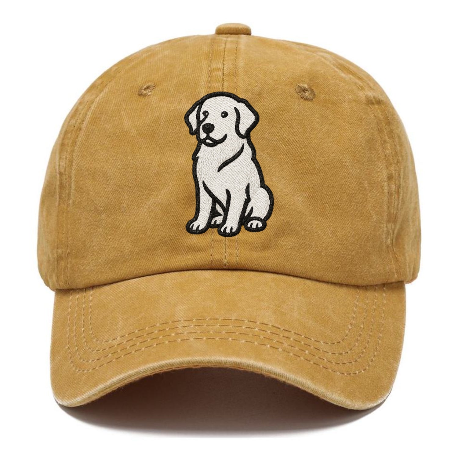 golden-retriever-curious-charm Hat