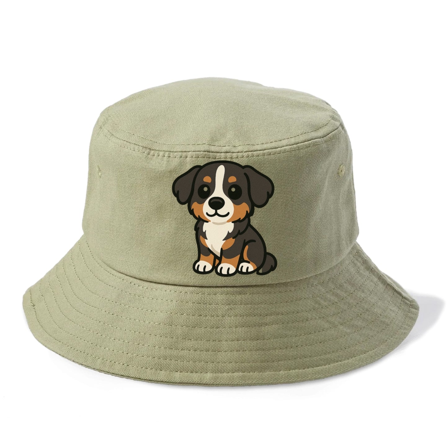 bernese mountain dog tricolor sitting pose portrait design Hat