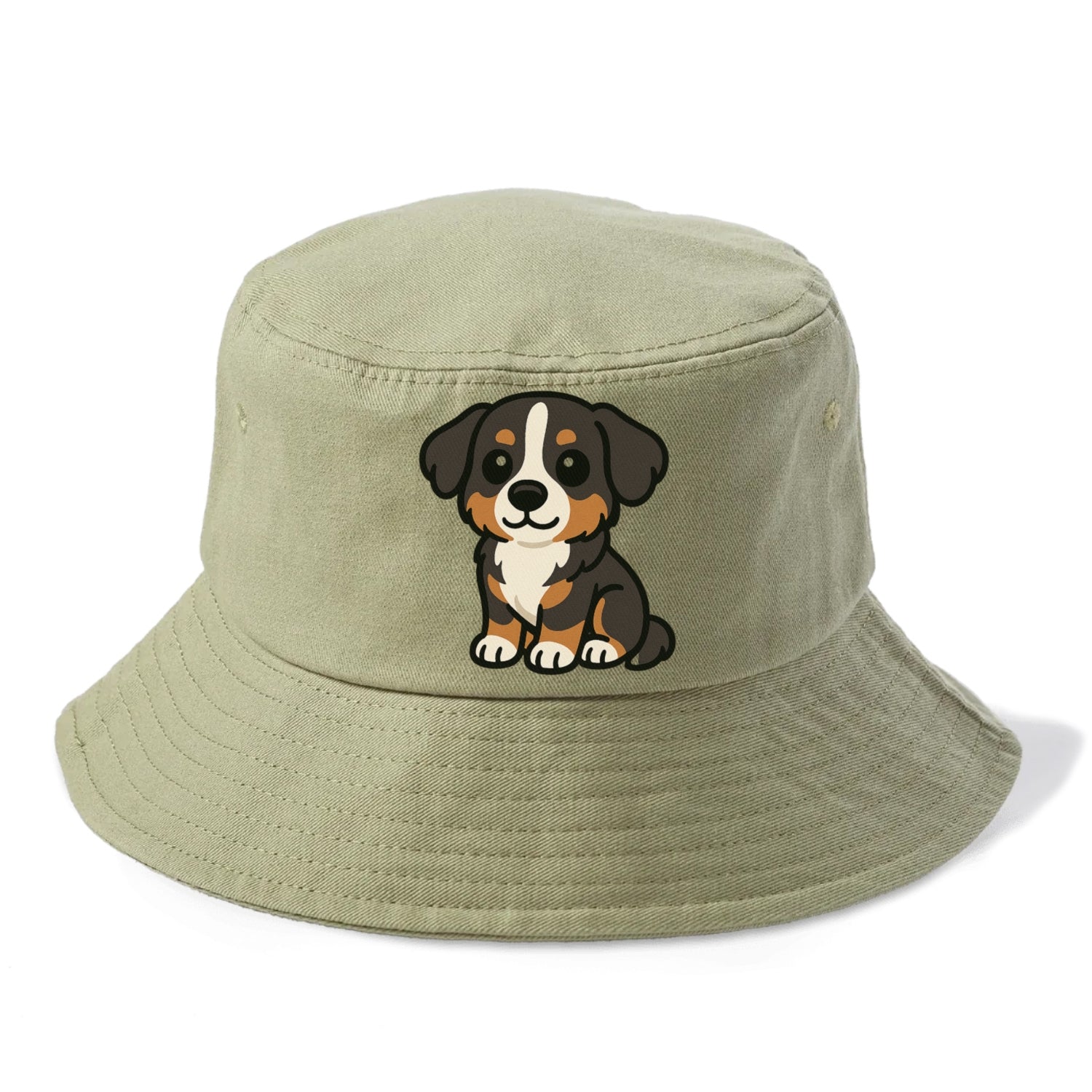 bernese mountain dog tricolor sitting pose portrait design Hat