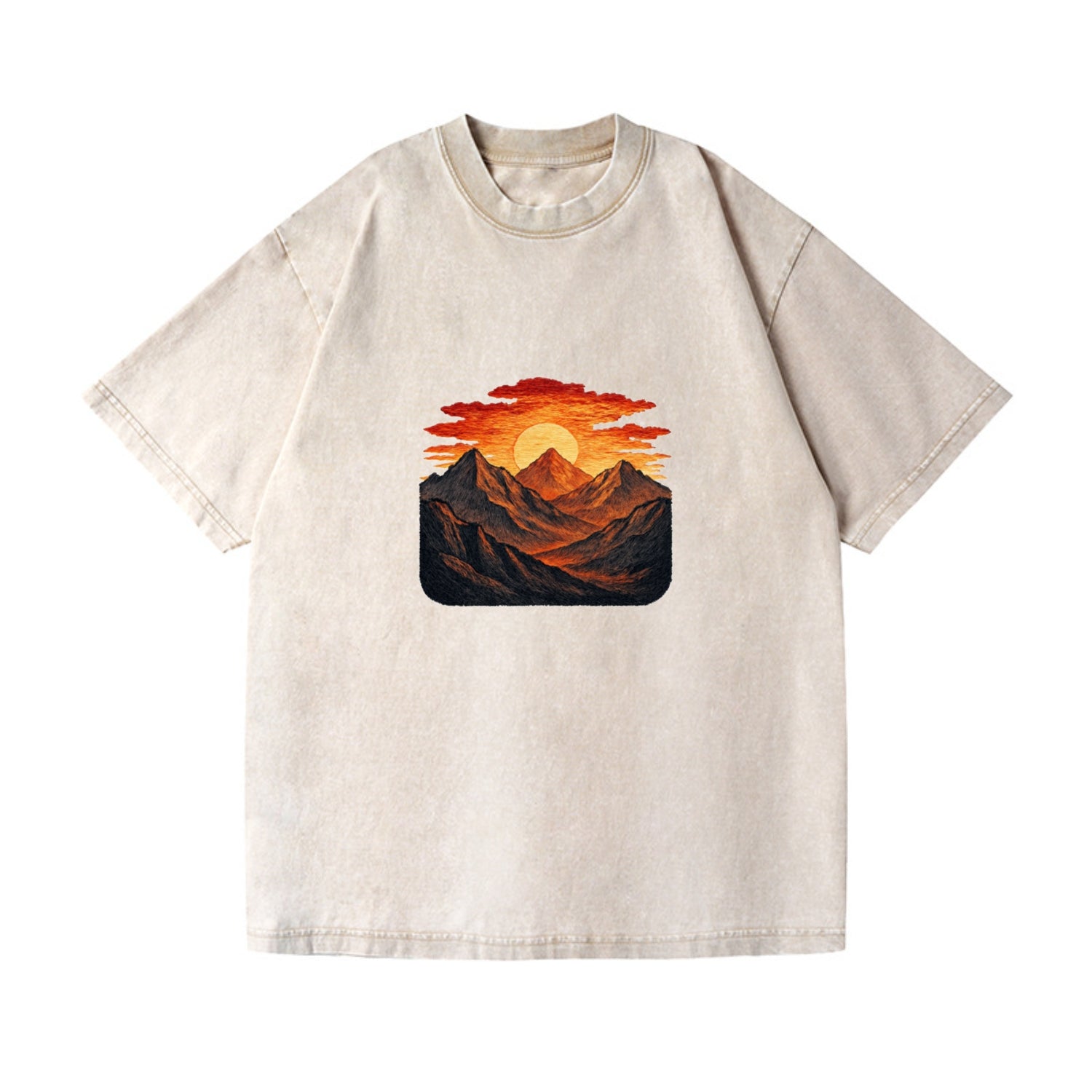 fiery mountains and sunset vista Hat