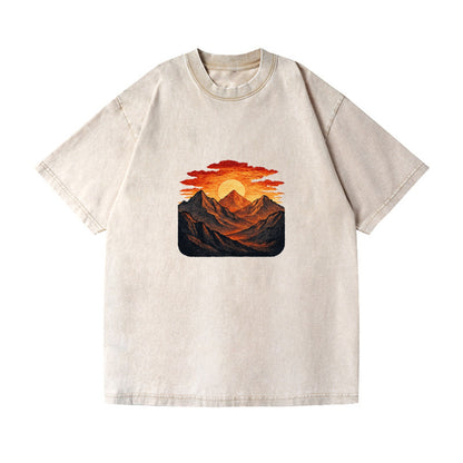 fiery mountains and sunset vista Hat