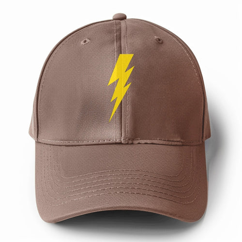 Retro 80s Lightning Bolt Solid Color Baseball Cap
