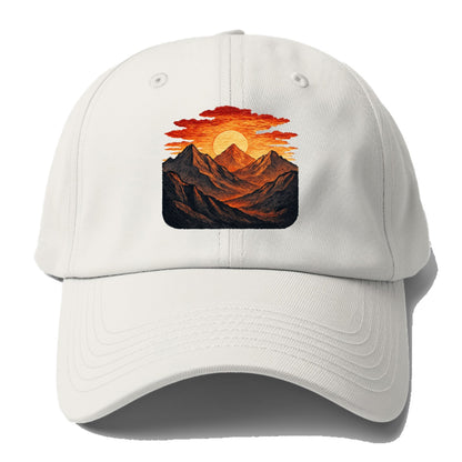 fiery mountains and sunset vista Hat