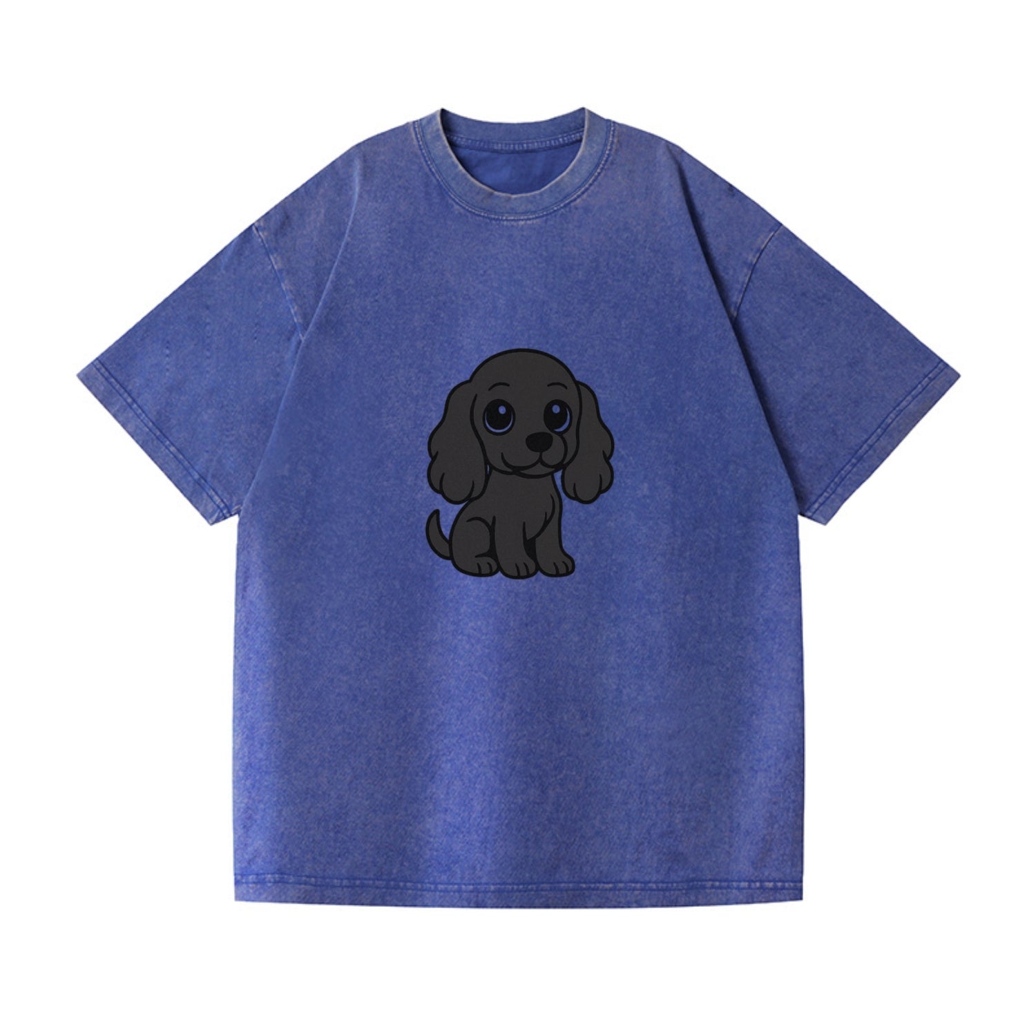 cocker spaniel black sitting pose with long ears portrait design Hat