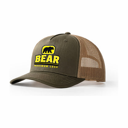 Bear Maximum Load Heavy Duty Trucker Hat – Olive Khaki
