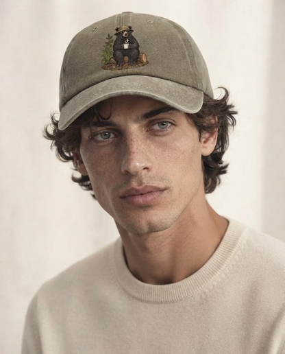 Model wearing the cap