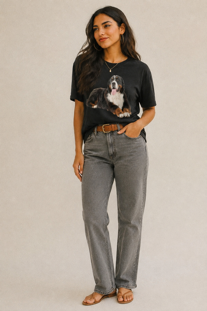 Bernese Mountain Dog Classic T-shirt – studio model photo